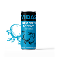 Фино газиран VIDAS Нар с черен кимион, 250 мл, кен