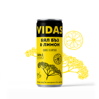 Фино газиран VIDAS Бял бъз с лимон, 250 мл, кен