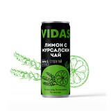 Студен чай VIDAS Мурсалски чай с лимон, 250 мл, кен
