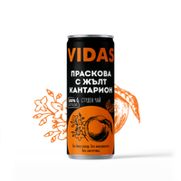 Студен чай VIDAS Праскова с жълт кантарион, 250 мл. кен