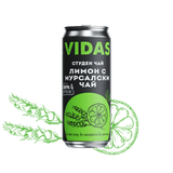 *Студен чай VIDAS Мурсалски чай с лимон, 250 мл, кен