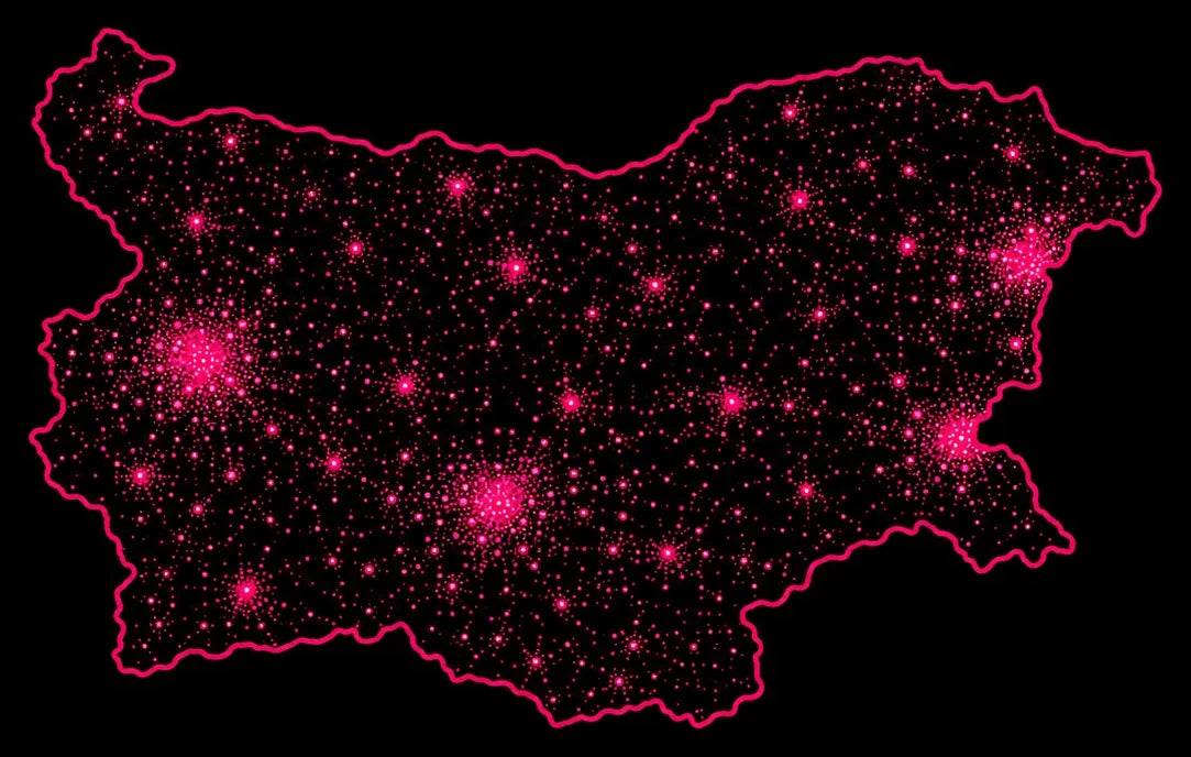 Карта на България с хилядите места, където се продава VIDAS